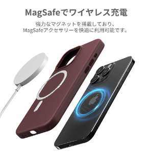 araree iPhone 15 Pro用MagSafe対応シリコンケース Typo Skin M ブラック AR25429I15PR-イメージ5
