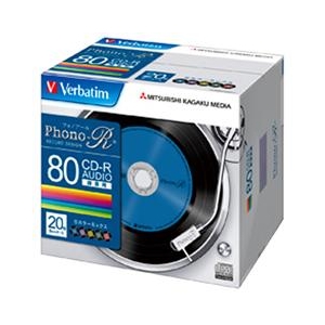 Verbatim 音楽用CD-R 80分 20枚入り Phono-R 20枚入り MUR80PHS20V1-イメージ1