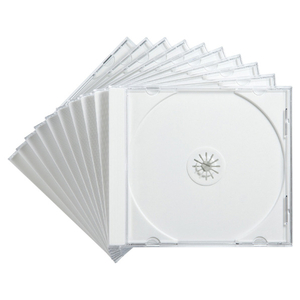 サンワサプライ Blu-ray・DVD・CDケース(10枚セット) ホワイト FCD-PN10WN-イメージ1