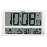 SEIKO CO2濃度表示つきデジタル時計 白 SQ449W