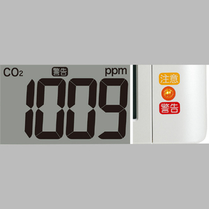 SEIKO CO2濃度表示つきデジタル時計 白 SQ449W-イメージ4