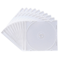 サンワサプライ Blu-ray・DVD・CDケース(スリムタイプ・10枚セット) ホワイト FCD-PU10MWN