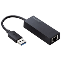 エレコム USB-Aコネクター 1Gbps 有線LANアダプター ブラック EDCGUA3V2B
