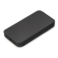 PGA iPhone 15 Pro用ガラスフリップケース ブラック PG-23BGF01BK