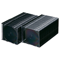 サンワサプライ Blu-ray・DVD・CDケース(スリムタイプ・100枚セット) ブラック FCD-PU100MBKN