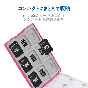 エレコム メモリカードケース/インデックス/SD18microSD18 ピンク CMC-SDCPP36PN-イメージ4