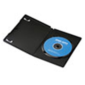 サンワサプライ DVDトールケース(1枚収納・10枚セット) ブラック DVD-TN1-10BKN-イメージ1