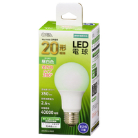 オーム電機 LED電球 E26口金 全光束350lm(2．6W一般電球タイプ) 昼白色相当 LDA3N-G AG52