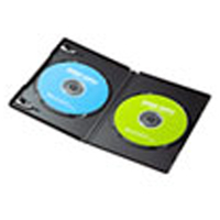 サンワサプライ DVDトールケース(2枚収納・3枚セット) ブラック DVD-TN2-03BKN