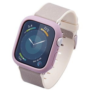 エレコム Apple Watch Series 9(41mm)用&me ハードバンパー ラバーコート アッシュピンク AW-23BBPPRPN-イメージ2