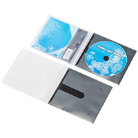 エレコム CD/DVD用スリム収納ソフトケース(1枚収納) ブラック CCD-DPC10BK
