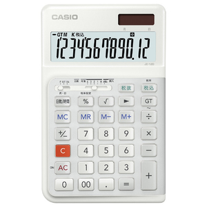 カシオ 電卓 ホワイト JE-12D-WE-N-イメージ2