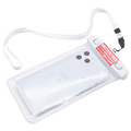 ラスタバナナ スマートフォン用防水ケース Lサイズ 透明タイプ ホワイト RFRWPL03WH