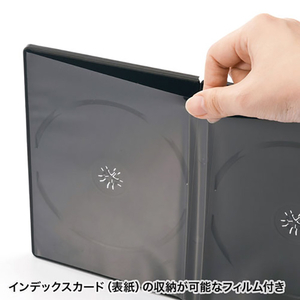 サンワサプライ DVDトールケース(3枚収納・3枚セット) ブラック DVD-TN3-03BKN-イメージ4