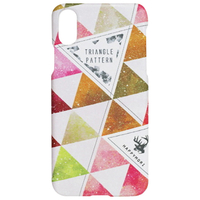 Happymori iPhone XR用ケース Triangle Pattern Bar ピンク HM14464I61