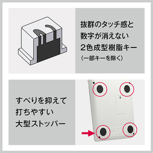 カシオ 電卓 ホワイト DE-12D-WE-N-イメージ11