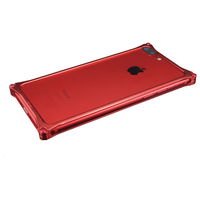 ギルドデザイン iPhone 8Plus/7Plus用アルミ製バンパーケース マットレッド GI412MR