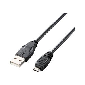 エレコム Micro-USB(A-MicroB)ケーブル 1.0m U2C-AMB10BK-イメージ1