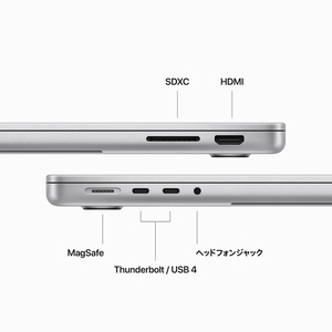 Apple 14インチMacBook Pro： 8コアCPUと10コアGPUを搭載したApple M3チップ 16GB 1TB SSD シルバー MXE13J/A-イメージ6