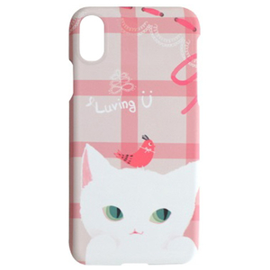Happymori iPhone XR用ケース Cat Couple Bar ホワイト HM14467I61-イメージ1