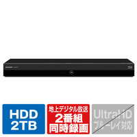 シャープ 2TB HDD内蔵ブルーレイレコーダー AQUOS ブルーレイ 2BC20EW1
