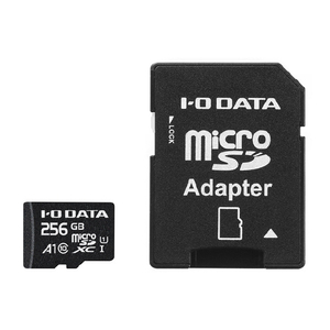I・Oデータ A1/UHS-I UHS スピードクラス1対応 microSDメモリーカード 256GB (SDカード変換アダプター付き) オリジナル IEMS256GA1-イメージ1
