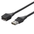 BUFFALO どっちもUSBコネクター採用 USB2．0延長ケーブル(A to A)(1．5m) どっちもUSBケーブル ブラック BSUAADU215BKA-イメージ1