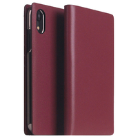 SLG Design iPhone XR用ケース Calf Skin Leather Diary バーガンディ SD15471I61