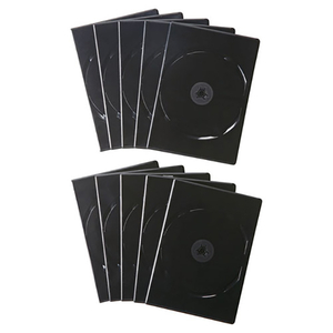 サンワサプライ スリムDVDトールケース(2枚収納・10枚セット) ブラック DVD-TU2-10BKN-イメージ5