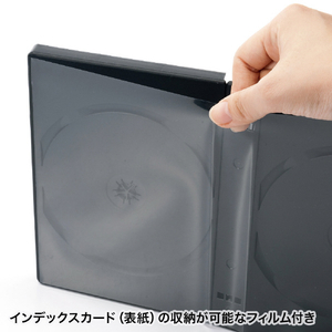 サンワサプライ DVDトールケース(8枚収納) ブラック DVD-TW8-01BKN-イメージ4