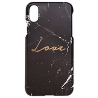 Happymori iPhone XS Max用ケース Marble love Bar ブラック HM14479I65