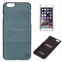 Man & Wood iPhone 6s/6用天然木ケース Bolivar Blue ブラックフレーム I4479I6