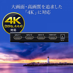 サンワサプライ 3入力1出力HDMI切替器(4K/30Hz対応・リモコン付き) SW-UHD31RN-イメージ9