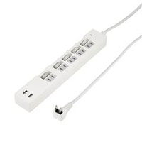 ヤザワ 個別スイッチ付USBタップ(5個口・2m) ホワイト Y02KS752WH2U