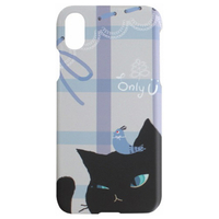 Happymori iPhone XS Max用ケース Cat Couple Bar ブラック HM14487I65