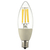 オーム電機 LED電球 E17口金 全光束750lm(6．0W フィラメントタイプ・シャンデリア形) 電球色相当 LDC6L-E17/D C6-イメージ2