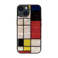 ikins iPhone 15 Plus用天然貝ケース Mondrian I25492I15PL