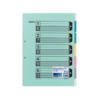 コクヨ カラー仕切カード(ファイル用) B4タテ 5山 2穴 10組 F817573-ｼｷ-62