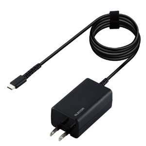 エレコム USB Power Delivery 45W AC充電器 2m ブラック ACDC-PD1945BK-イメージ1