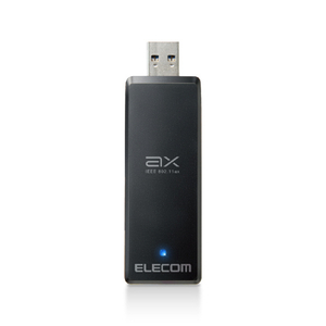 エレコム Wi-Fi 6・USB3．0対応無線LANアダプター ブラック WDC-X1201DU3-B-イメージ2