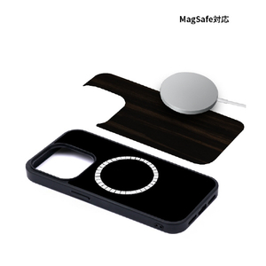 Man & Wood iPhone 15 Pro用MagSafe対応天然木ケース Einstein I25514I15PR-イメージ6