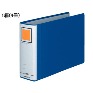 コクヨ チューブファイル〈エコツインR〉B5ヨコ とじ厚60mm 青 4冊 1箱(4冊) F833624-ﾌ-RT666B-イメージ1