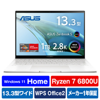 ASUS ノートパソコン Zenbook S リファインドホワイト UM5302TA-LX143W