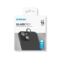 MOMAX iPhone 15/15 Plus用GlassPro+ カメラ専用強化ガラスフィルム ブラック MM25529I15