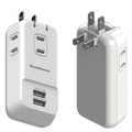 カシムラ USBポート付きAC充電器タップ(3個口・2ポート) ホワイト AJ-530