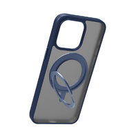 MOMAX iPhone 15 Pro用Magsafe対応360°スタンドケース Roller ネイビー MM25532I15PR