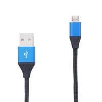 クオリティトラストジャパン microUSBコネクタ対応 USBストロングSケーブル(150cm) ブルー QX049BL