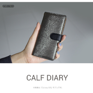 HANSMARE Galaxy S9+用CALF Diary メタルブラック HAN12536S9P-イメージ4