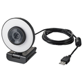 エレコム LEDリングライト内蔵Webカメラ ブラック UCAM-CX20ABBK