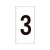 日本緑十字社 数字ステッカー 3 数字-3(小) 30×15mm 10枚組 オレフィン FC270GA-8151350-イメージ1